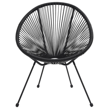 -Delige Tuinset Pvc-Rattan Zwart 3