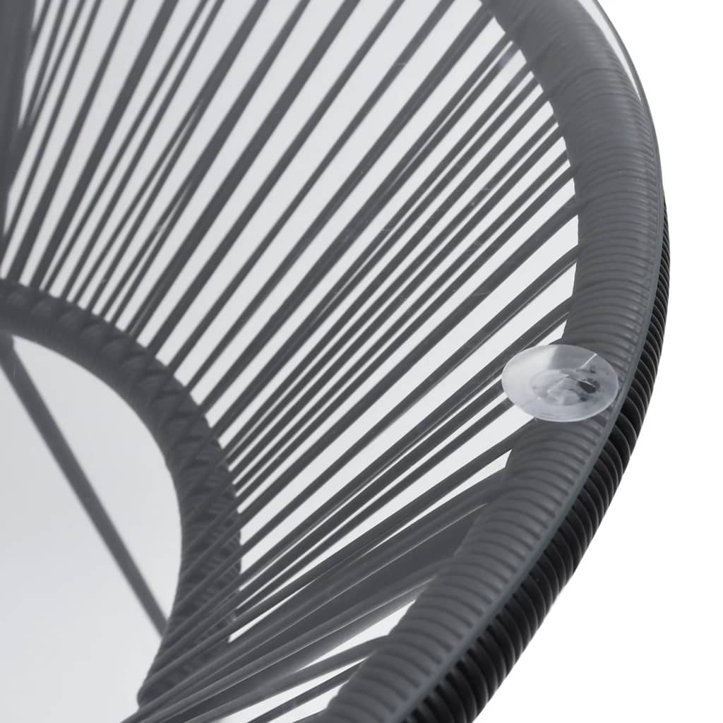 -Delige Tuinset Pvc-Rattan Zwart 5