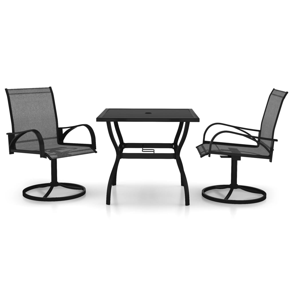 -Delige Tuinset Textileen En Staal 3 80 cm tafellengte