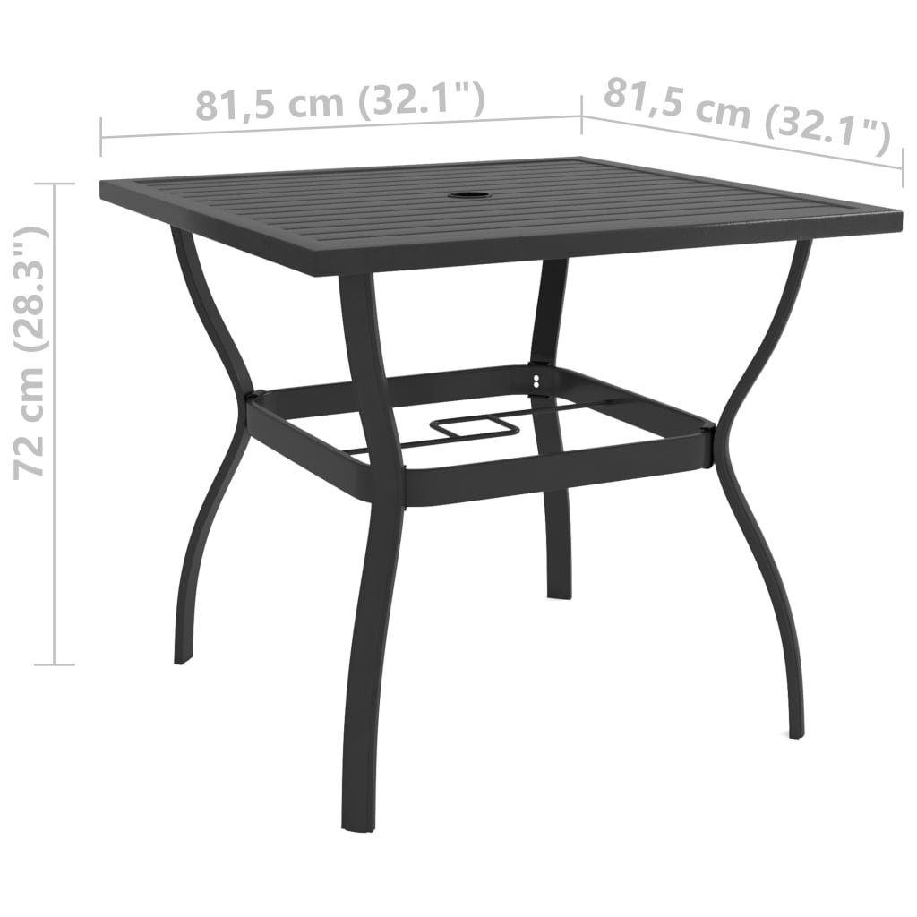 -Delige Tuinset Textileen En Staal 3 80 cm tafellengte