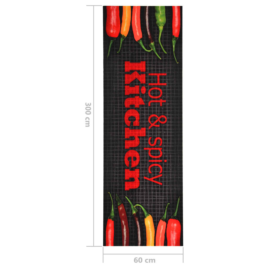 Keukenmat Wasbaar Hot & Spicy 60 x 300 cm hot and spicy