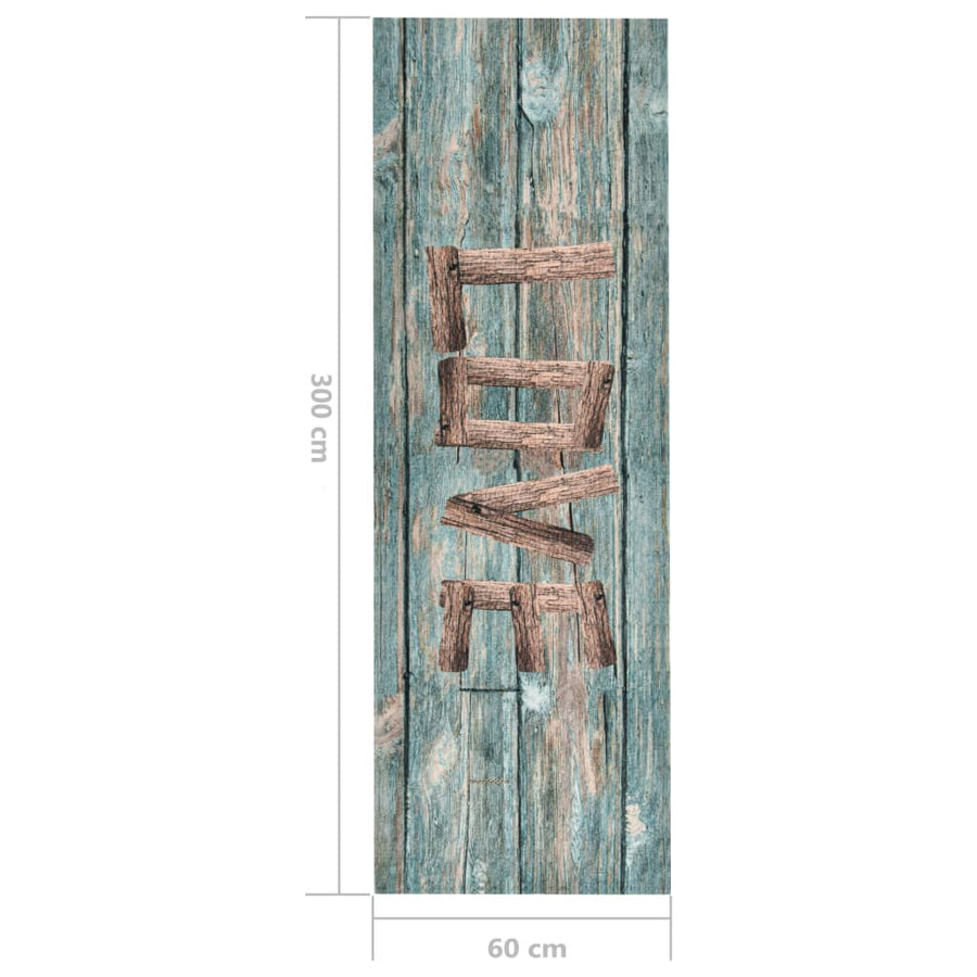 Keukenmat Wasbaar 60 x 300 cm Love