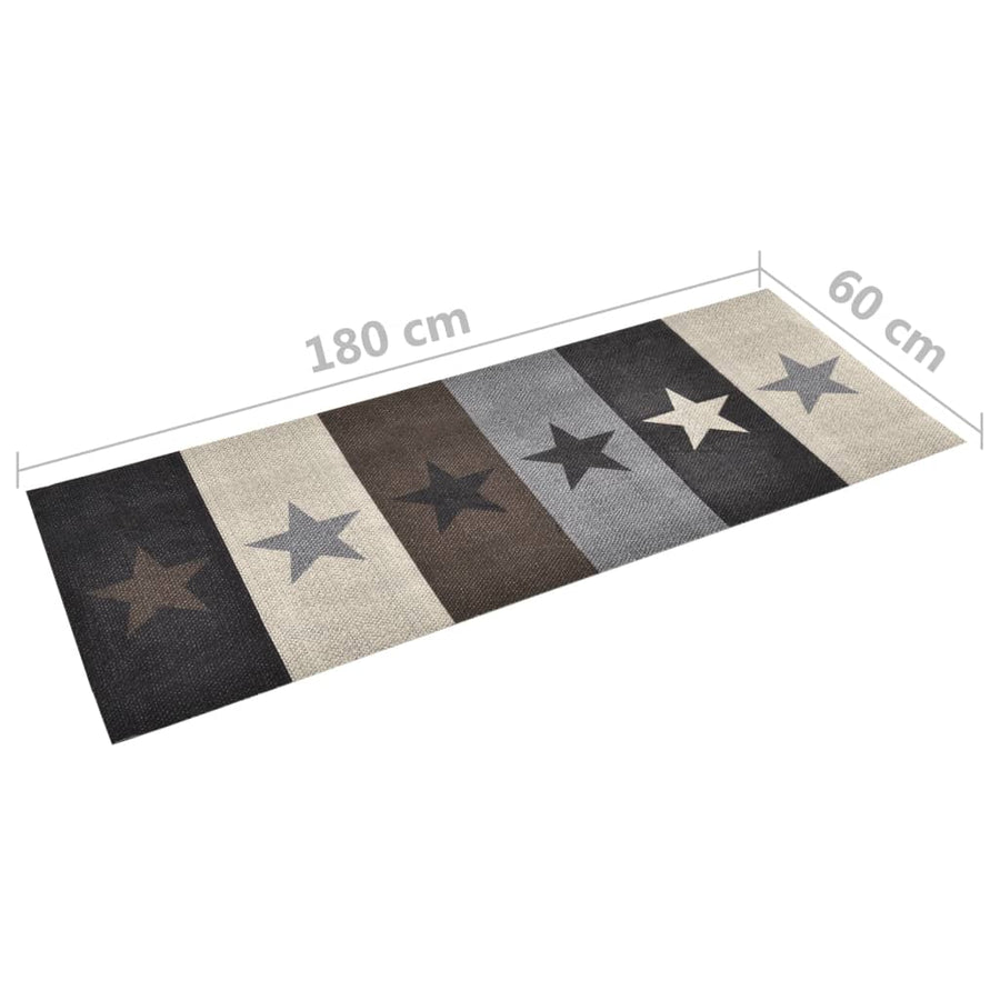 Keukenmat Wasbaar 60 x 180 cm stars