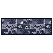 Washable Kitchen Mat Coffee 60x180 cm blue