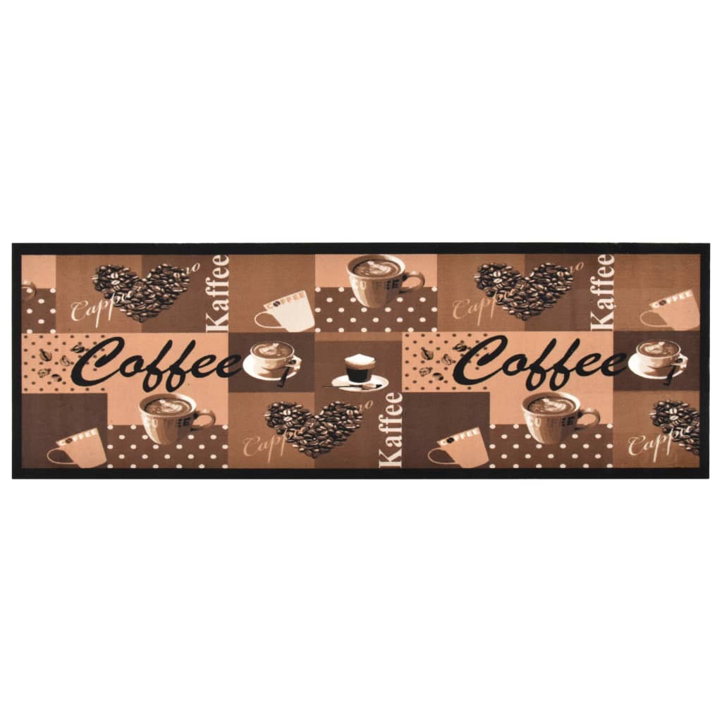 Keukenmat Wasbaar Coffee Bruin 45 x 150 cm coffee brown