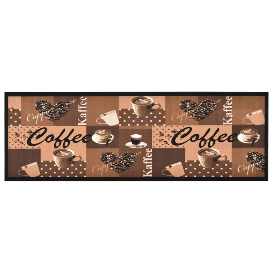Keukenmat Wasbaar Coffee Bruin 45 x 150 cm coffee brown