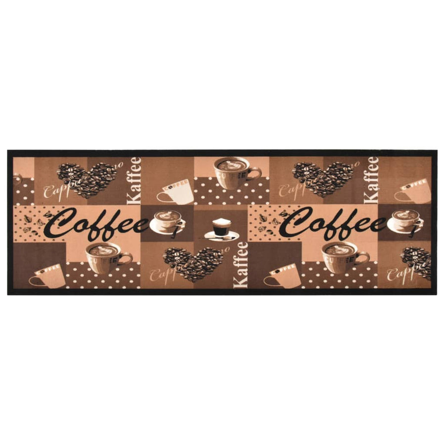 Keukenmat Wasbaar Coffee Bruin 60 x 180 cm coffee brown