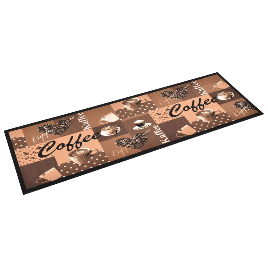 Keukenmat Wasbaar Coffee Bruin 60 x 180 cm coffee brown