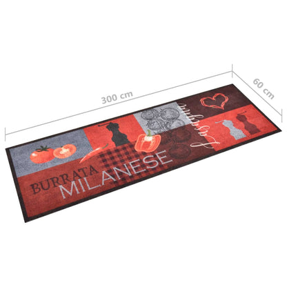 Keukenmat Wasbaar Tomatoes 60 x 300 cm tomato 1