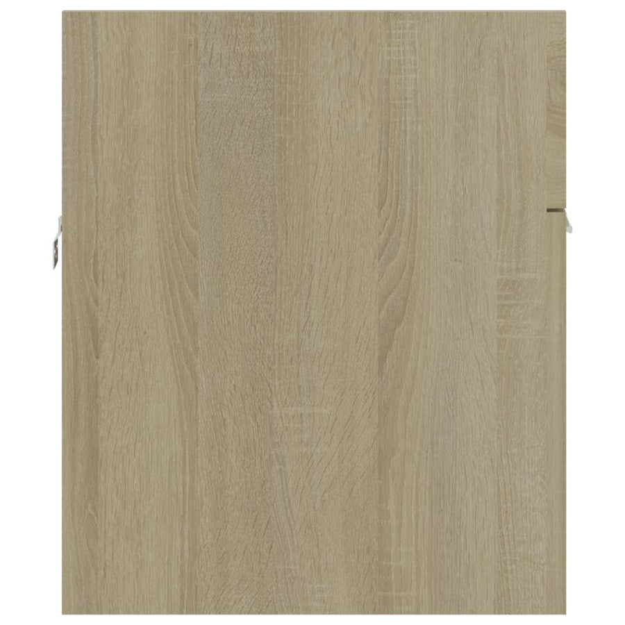 2-Delige Badkamermeubelset Bewerkt Hout Sonoma Eikenkleurig