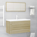 2-piece Bathroom Cabinet Set chipboard Sonoma oak colour