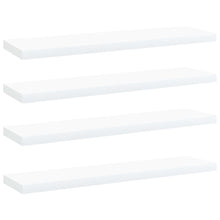 Wandschappen 0X10X1,5 Cm Bewerkt Hout Wit 4 40 x 10 x 1.5 cm