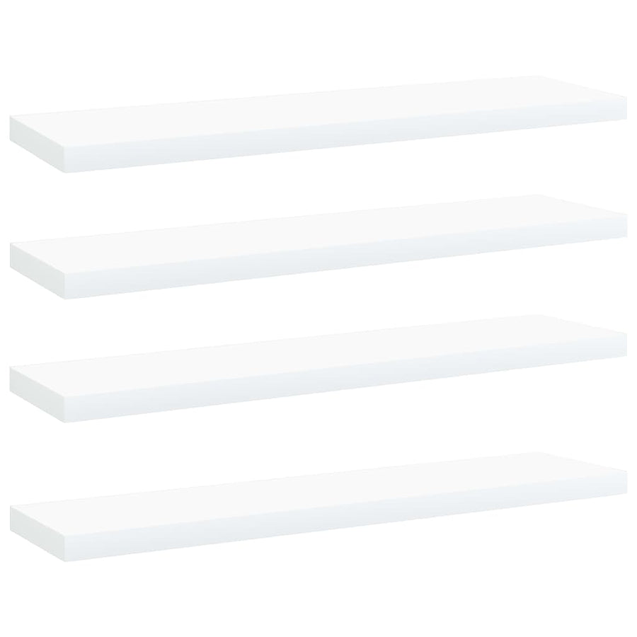 Wandschappen 0X10X1,5 Cm Bewerkt Hout Wit 4 40 x 10 x 1.5 cm