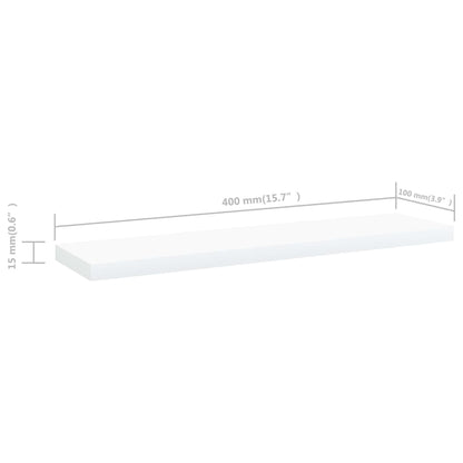 Wandschappen 8 st 40x10x1,5 cm bewerkt hout wit