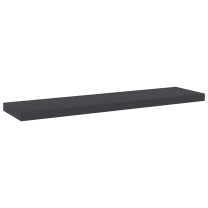 Wandschappen 4 st 40x10x1,5 cm spaanplaat grijs