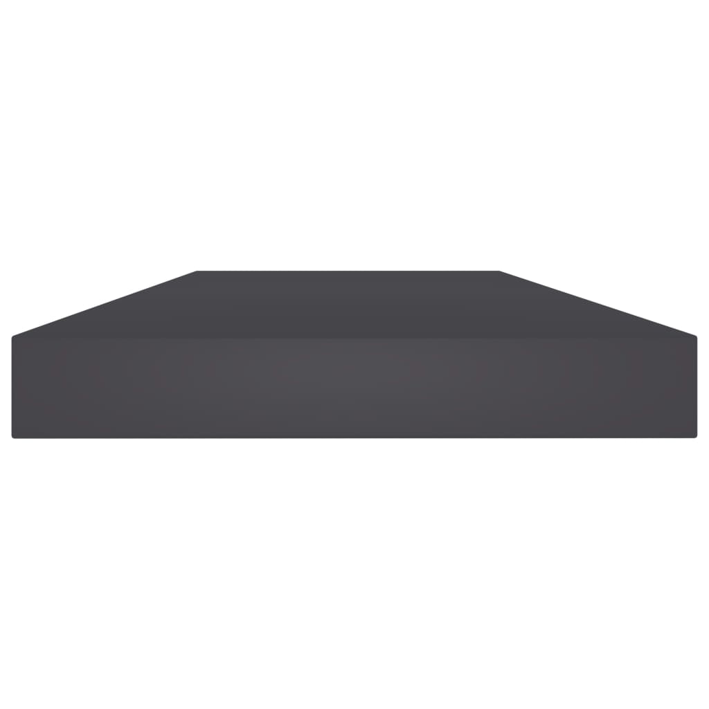 Wandschappen 4 st 40x10x1,5 cm spaanplaat grijs