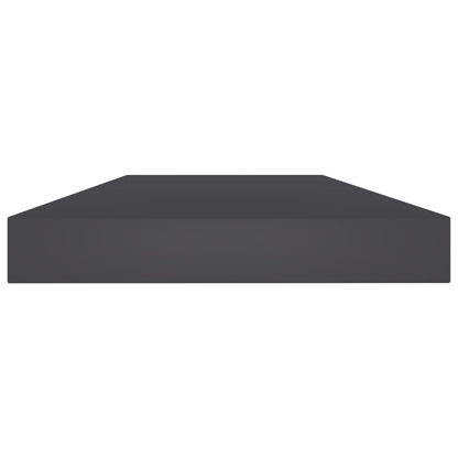 Wandschappen 4 st 40x10x1,5 cm spaanplaat grijs