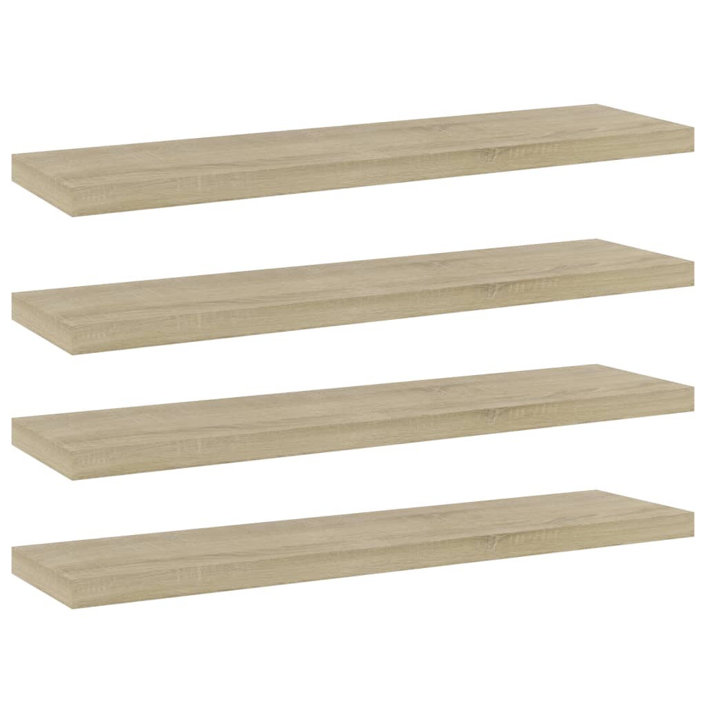 Wandschappen 0X10X1,5 Cm Spaanplaat Kleurig Sonoma Eiken 4 40 x 10 x 1.5 cm