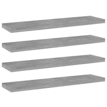 Wandschappen 0X10X1,5 Cm Spaanplaat Betongrijs 4 40 x 10 x 1.5 cm