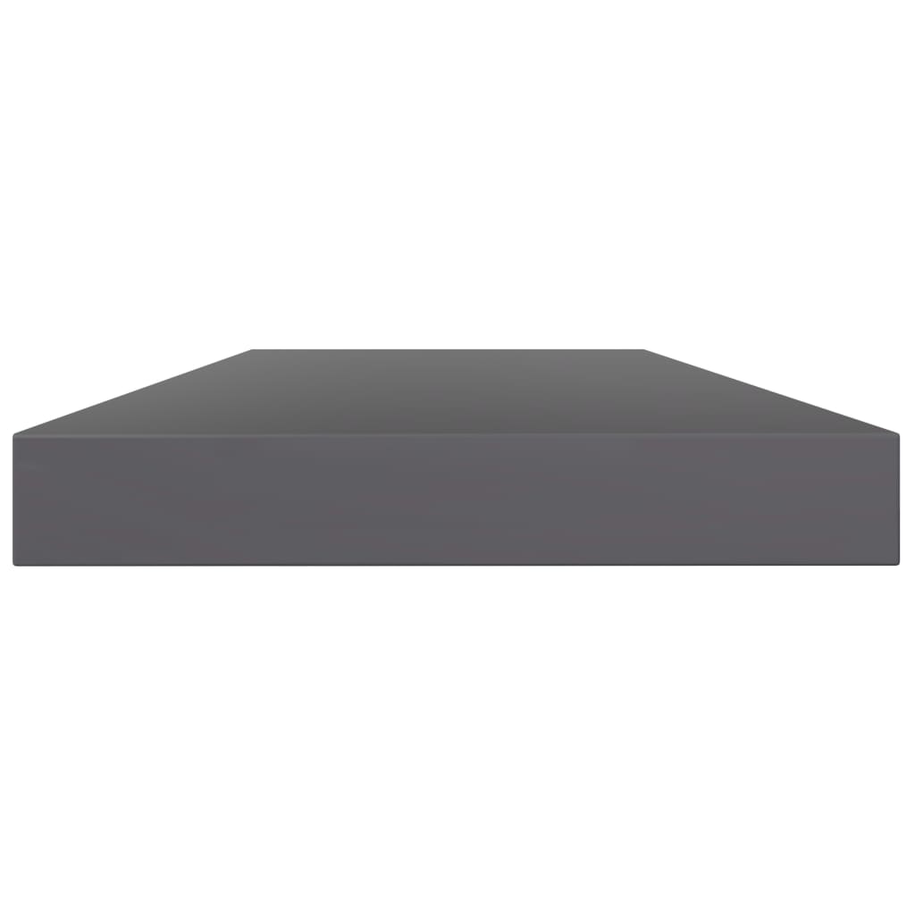 Wandschappen 8 st 40x10x1,5 cm spaanplaat hoogglans grijs