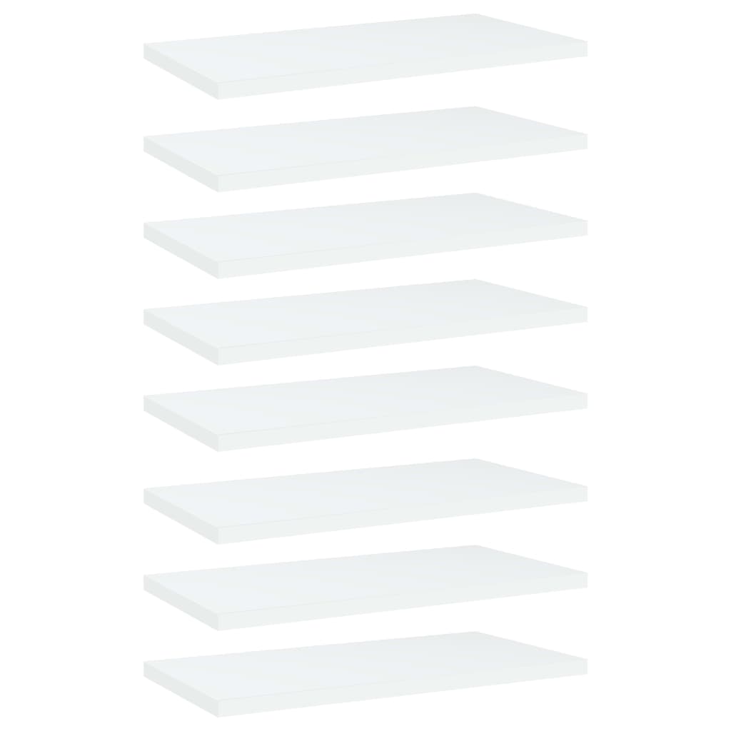 Wandschappen 8 st 40x20x1,5 cm bewerkt hout wit