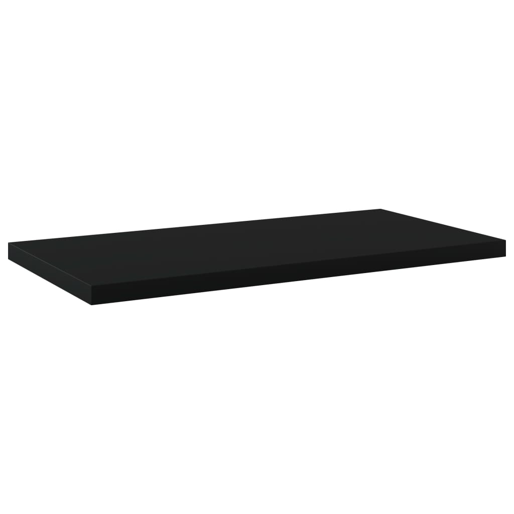 Wandschappen 4 st 40x20x1,5 cm bewerkt hout zwart