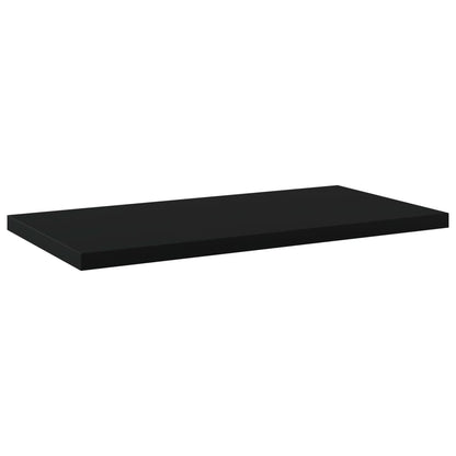 Wandschappen 4 st 40x20x1,5 cm bewerkt hout zwart