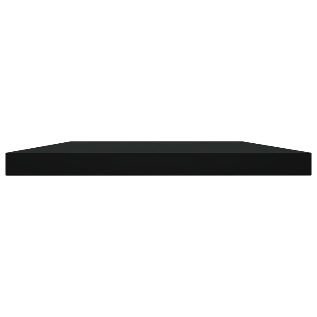 Wandschappen 4 st 40x20x1,5 cm bewerkt hout zwart