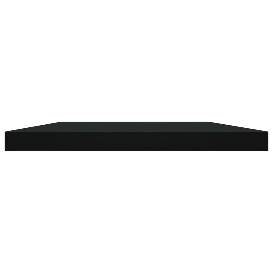 Wandschappen 4 st 40x20x1,5 cm bewerkt hout zwart