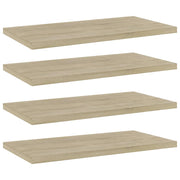 Wandschappen 4 st 40x20x1,5 cm spaanplaat sonoma eiken
