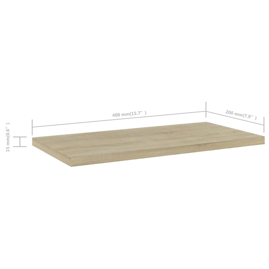 Wandschappen 0X20X1,5 Cm Spaanplaat Kleurig Sonoma Eiken 4 40 x 20 x 1.5 cm