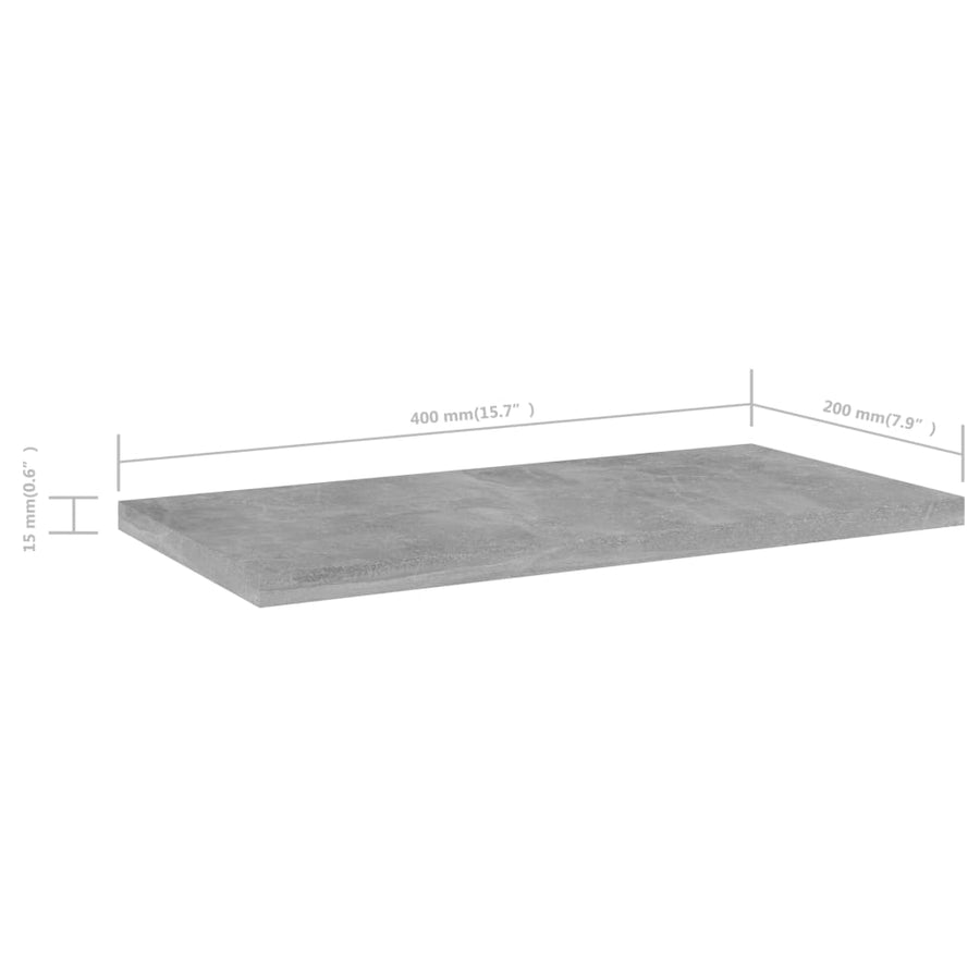 Wandschappen 0X20X1,5 Cm Spaanplaat Betongrijs 4 40 x 20 x 1.5 cm