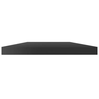 Wandschappen 4 st 40x20x1,5 cm spaanplaat hoogglans zwart