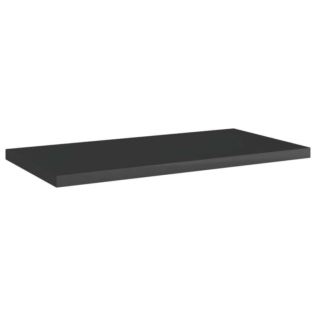 Wandschappen 8 st 40x20x1,5 cm spaanplaat hoogglans zwart