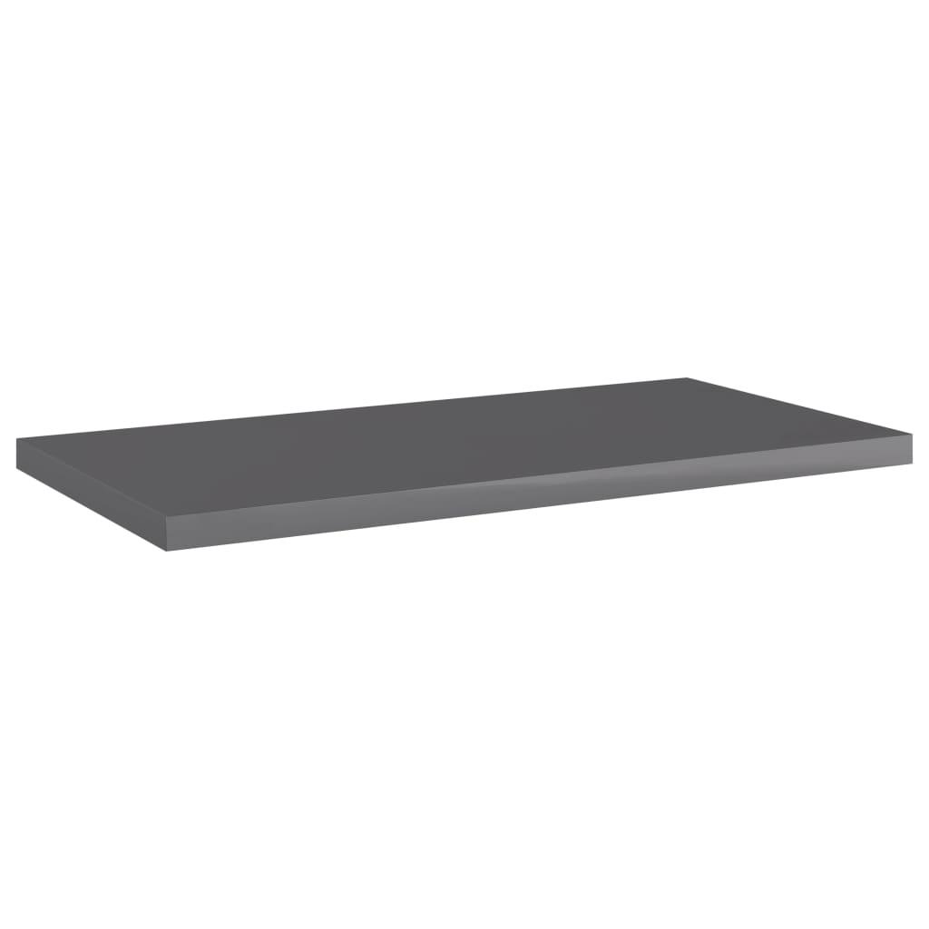 Wandschappen 8 st 40x20x1,5 cm spaanplaat hoogglans grijs