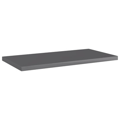 Wandschappen 8 st 40x20x1,5 cm spaanplaat hoogglans grijs