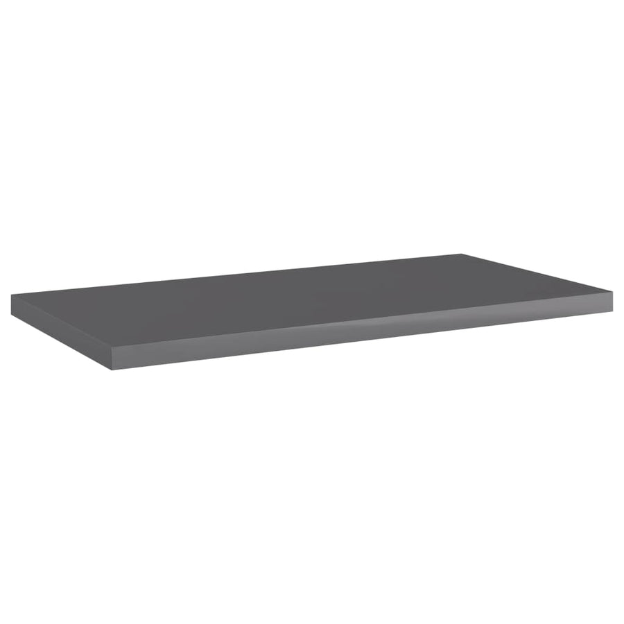 Wandschappen 8 st 40x20x1,5 cm spaanplaat hoogglans grijs