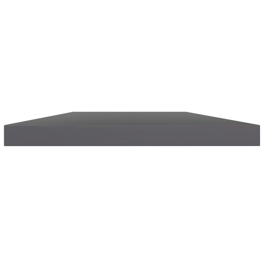 Wandschappen 8 st 40x20x1,5 cm spaanplaat hoogglans grijs
