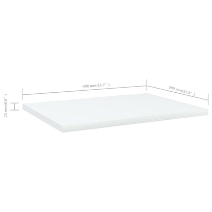 Wandschappen 0X30X1,5 Cm Spaanplaat Wit 4 40 x 30 x 1.5 cm