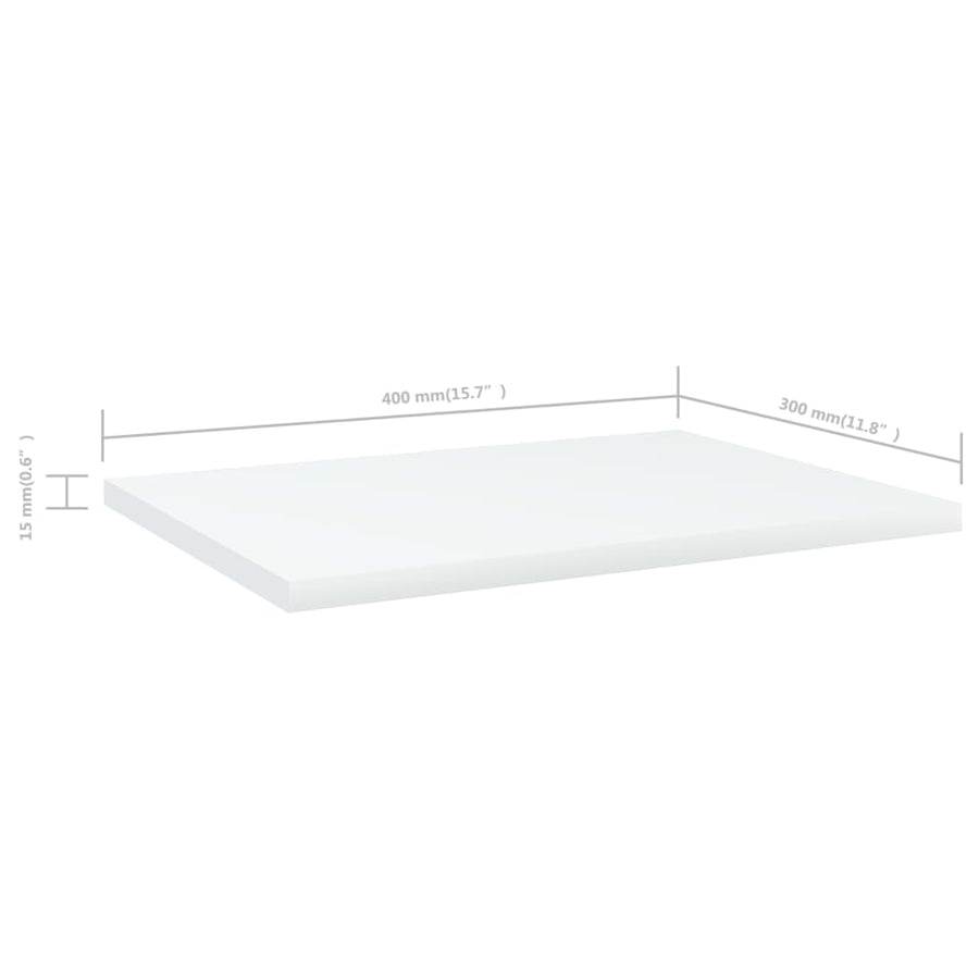 Wandschappen 0X30X1,5 Cm Spaanplaat Wit 4 40 x 30 x 1.5 cm