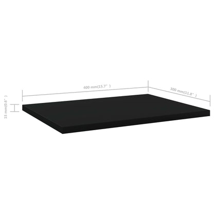 Wandschappen 4 st 40x30x1,5 cm bewerkt hout zwart