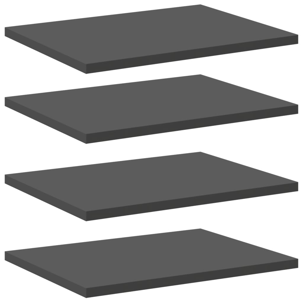 Wandschappen 4 st 40x30x1,5 cm spaanplaat grijs
