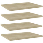 Wandschappen 4 st 40x30x1,5 cm spaanplaat sonoma eiken