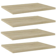 Wandschappen 4 st 40x30x1,5 cm spaanplaat sonoma eiken