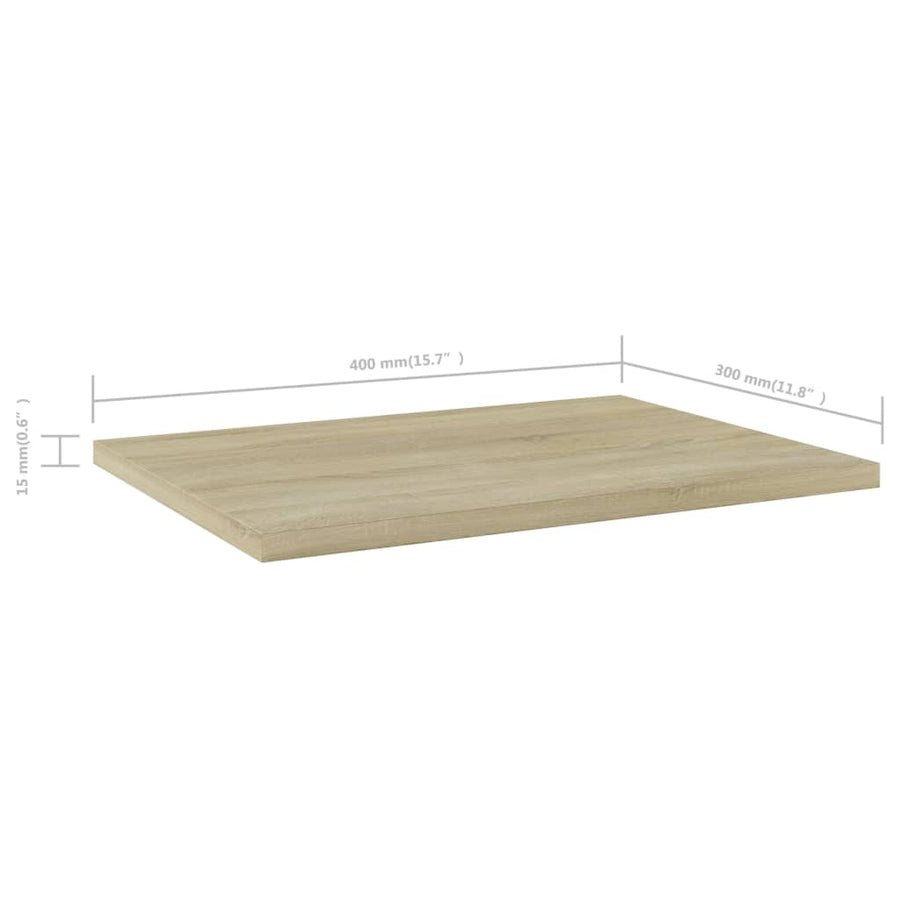 Wandschappen 0X30X1,5 Cm Spaanplaat Kleurig Sonoma Eiken 4 40 x 30 x 1.5 cm