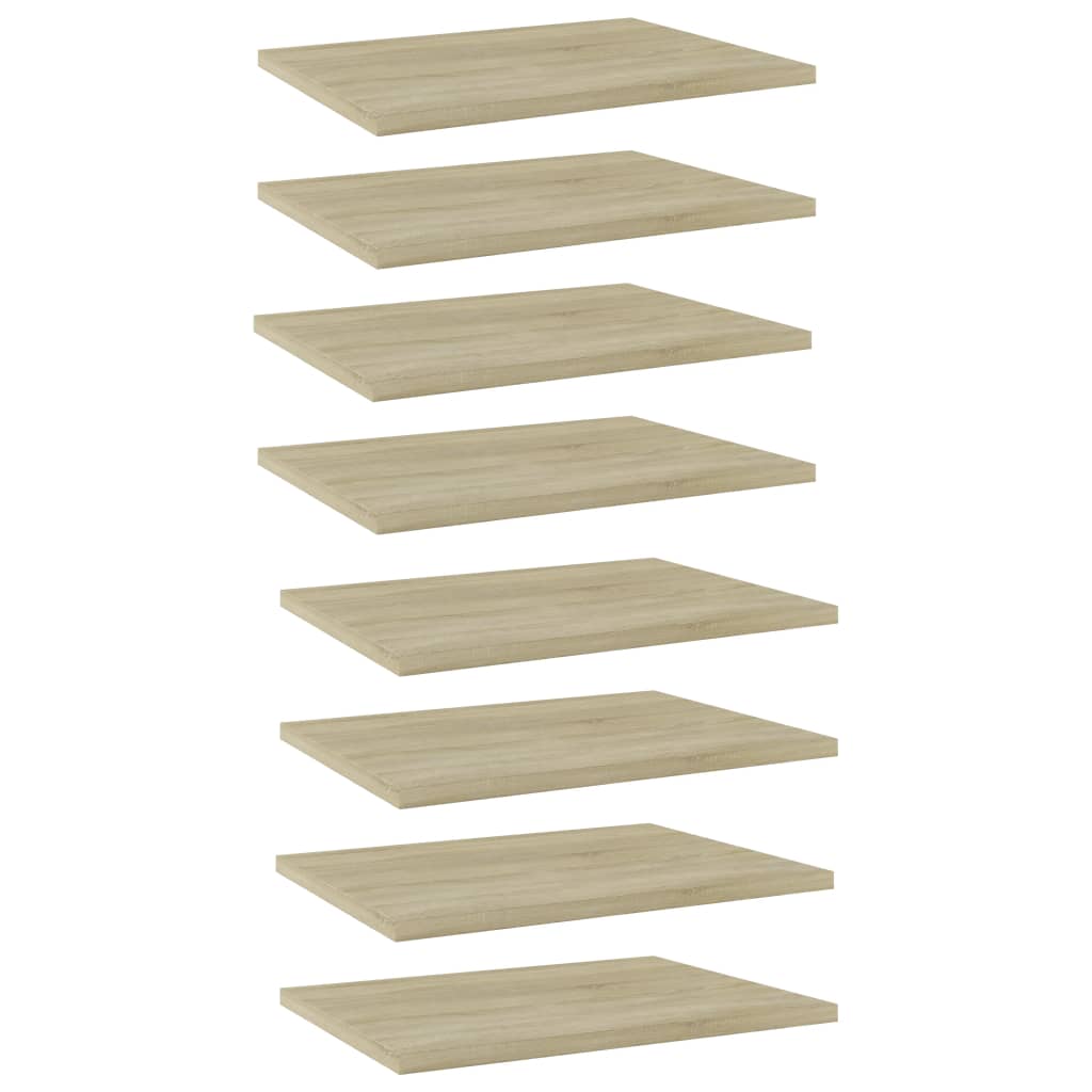 Wandschappen 8 st 40x30x1,5 cm spaanplaat sonoma eikenkleurig