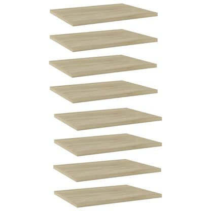 Wandschappen 8 st 40x30x1,5 cm spaanplaat sonoma eikenkleurig