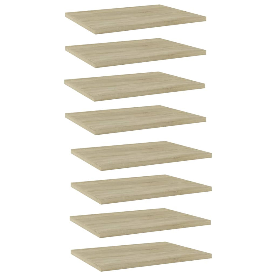 Wandschappen 8 st 40x30x1,5 cm spaanplaat sonoma eikenkleurig