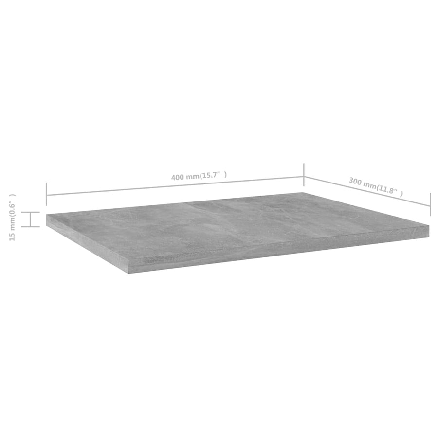 Wandschappen 0X30X1,5 Cm Spaanplaat Betongrijs 4 40 x 30 x 1.5 cm