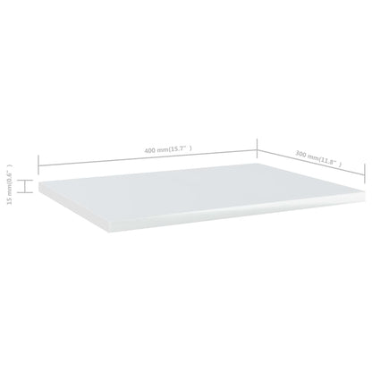 Wandschappen 4 st 40x30x1,5 cm bewerkt hout hoogglans wit
